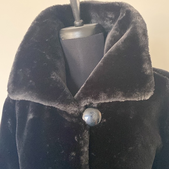 NEW Dennis Basso Faux Sheared Mink Fur Coat - Picture 6 of 15